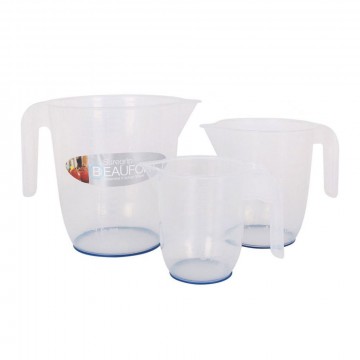 lot de 3 pots de mesure avec caoutchouc 0,5l1l2l